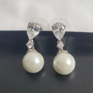 Faux Pearl Drop Earrings